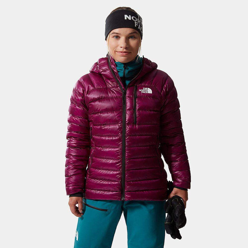 The North Face Summit Hooded Γυναικεια Μπουφάν Πουπουλένια - Μωβ (CJZE38640)